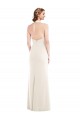 Halter Neck Stretch Crepe Sleeveless Low Back Ivory Semi Formal Evening Dress / Prom Dress / Bridesmaid Dress Edinburgh
