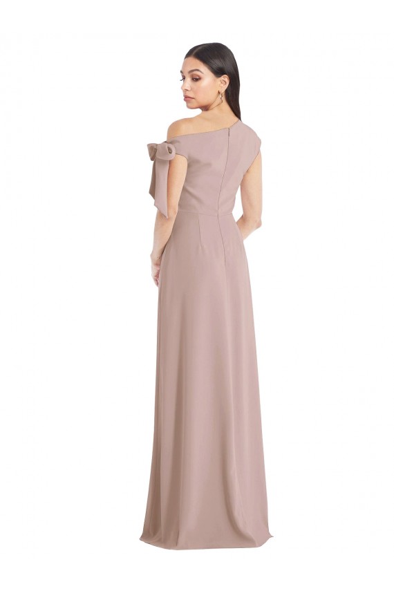 Off the Shoulder Stretch Crepe Sleeveless Dusty Pink Formal Evening Gown / Prom Dress / Bridesmaid Dress Edinburgh
