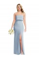 Strapless Stretch Crepe Sleeveless Low Back Light Sky Blue Semi Formal Evening Dress / Prom Dress / Bridesmaid Dress Edinburgh