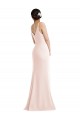 V-Neck Stretch Crepe Sleeveless Long Pink Formal Evening Gown / Prom Dress / Bridesmaid Dress Edinburgh