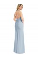 Halter Neck Stretch Crepe Sleeveless Open Back Light Sky Blue Bridesmaid Dress / Evening Dress Edinburgh