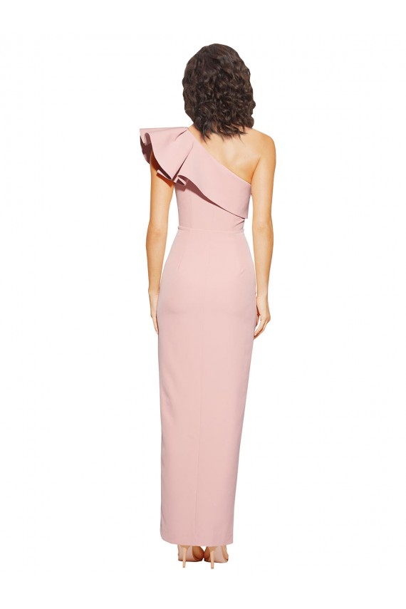 One Shoulder Stretch Crepe Sleeveless Mauve Formal Evening Gown / Prom Dress / Bridesmaid Dress Edinburgh