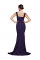 Square Neck Stretch Crepe Sleeveless Dark Navy Semi Formal Evening Dress / Prom Dress / Bridesmaid Dress Edinburgh