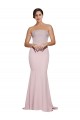 Strapless Stretch Crepe Sleeveless Low Back Mauve Formal Evening Gown / Prom Dress / Bridesmaid Dress Edinburgh
