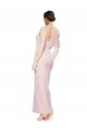One Shoulder Stretch Crepe Sleeveless Low Back Pink Formal Evening Gown / Prom Dress / Bridesmaid Dress Edinburgh