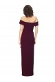 Off the Shoulder Stretch Crepe Sleeveless Low Back Burgundy Gold Formal Evening Gown / Prom Dress / Bridesmaid Dress Edinburgh