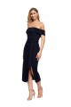 Off the Shoulder Stretch Crepe Sleeveless Low Back Black Formal Evening Gown / Prom Dress / Bridesmaid Dress Edinburgh