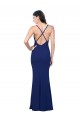 V-Neck Stretch Crepe Sleeveless Low Back Royal Blue Formal Dress / Bridesmaid Dress Edinburgh
