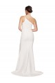 One Shoulder Stretch Crepe Sleeveless Sweep Train Ivory Semi Formal Evening Dress / Prom Dress / Bridesmaid Dress Edinburgh