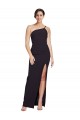 One Shoulder Stretch Crepe Sleeveless Black Formal Evening Gown / Prom Dress / Bridesmaid Dress Edinburgh