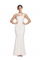 Square Neck Stretch Crepe Sleeveless Low Back Ivory Formal Evening Gown / Prom Dress / Bridesmaid Dress Edinburgh