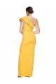 One Shoulder Stretch Crepe Sleeveless Saffron Formal Evening Gown / Prom Dress / Bridesmaid Dress Edinburgh