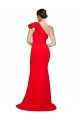 One Shoulder Stretch Crepe Sleeveless Red Semi Formal Evening Dress / Prom Dress / Bridesmaid Dress Edinburgh