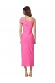 One Shoulder Stretch Crepe Sleeveless Fuchsia Evening Gown / Prom Dress / Bridesmaid Dress Edinburgh
