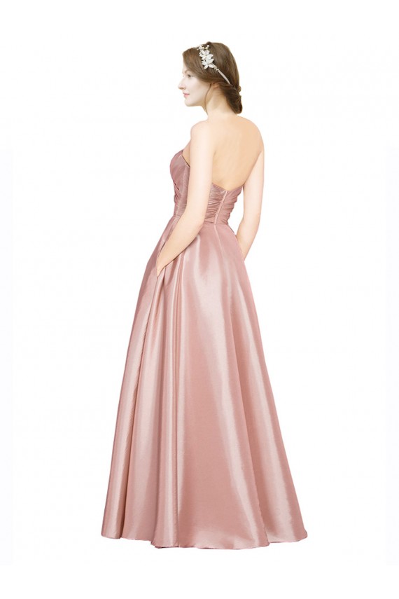 Sweetheart Stretch Satin Sleeveless Low Back Black Tie Evening Gown / Prom Dress / Bridesmaid Dress Edinburgh