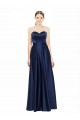 Sweetheart Stretch Satin Sleeveless Low Back Dark Navy Black Tie Evening Gown / Bridesmaid Dress Edinburgh