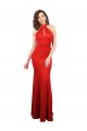 Halter Neck Stretch Satin Sleeveless Keyhole Back Red Formal Evening Gown / Prom Dress / Bridesmaid Dress Edinburgh