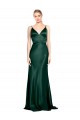 Spaghetti Straps Stretch Satin Sleeveless V-Back Hunter Formal Evening Gown / Prom Dress / Bridesmaid Dress Edinburgh