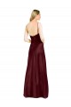 Spaghetti Straps Stretch Satin Sleeveless Burgundy Gold Bridesmaid Dress / Evening Dress Edinburgh