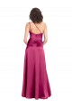 One Shoulder Stretch Satin Sleeveless Open Back Fuchsia Formal Evening Gown / Prom Dress / Bridesmaid Dress Edinburgh