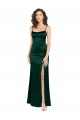 Scoop Neck Stretch Satin Sleeveless Open Back Hunter Formal Evening Gown / Prom Dress / Bridesmaid Dress Edinburgh