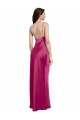 Spaghetti Straps Stretch Satin Sleeveless Low Back Fuchsia Formal Evening Dress / Bridesmaid Dress Edinburgh
