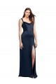 Cowl Neck Stretch Satin Sleeveless Low Back Dark Navy Formal Evening Gown / Prom Dress / Bridesmaid Dress Edinburgh