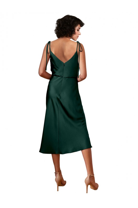 Cowl Neck Stretch Satin Sleeveless Hunter Black Tie Evening Gown / Prom Dress / Bridesmaid Dress Edinburgh