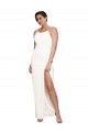 Halter Neck Stretch Satin Sleeveless Low Back Ivory Formal Evening Gown / Prom Dress / Bridesmaid Dress Edinburgh