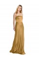 Strapless Stretch Satin Sleeveless Gold Formal Evening Gown / Prom Dress / Bridesmaid Dress Edinburgh