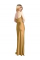 Strapless Stretch Satin Sleeveless Gold Formal Evening Gown / Prom Dress / Bridesmaid Dress Edinburgh