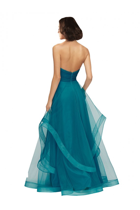 Sweetheart Tulle Sleeveless Turquoise Bridesmaid Dress Edinburgh