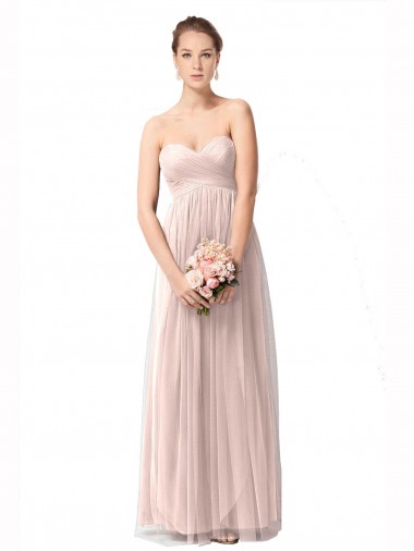 Sweetheart Tulle Cap Sleeves Vintage Rose Bridesmaid Dress Edinburgh