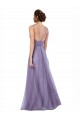 Spaghetti Straps Tulle Sleeveless V-Back Watermelon Bridesmaid Dress Edinburgh