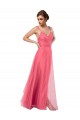 Spaghetti Straps Tulle Sleeveless V-Back Watermelon Bridesmaid Dress Edinburgh