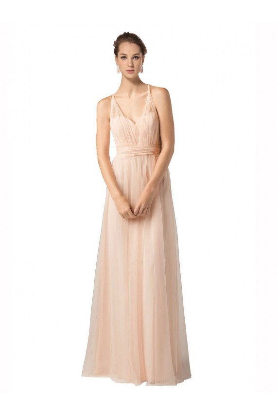 Sweetheart Tulle Sleeveless Nude Bridesmaid Dress / Evening Dress Edinburgh