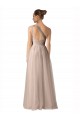 Spaghetti Straps Tulle Sleeveless Keyhole Back Nude Formal Dress / Bridesmaid Dress Edinburgh