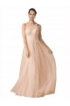 Spaghetti Straps Tulle Sleeveless Keyhole Back Nude Formal Dress / Bridesmaid Dress Edinburgh