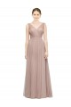 V-Neck Tulle Sleeveless Blush Bridesmaid Dress Edinburgh