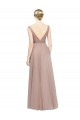 V-Neck Tulle Sleeveless Blush Bridesmaid Dress Edinburgh