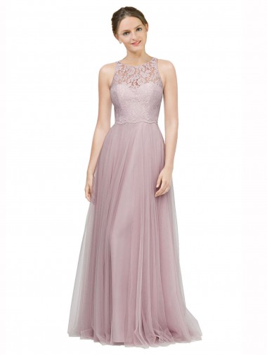 Sweetheart Tulle & Lace Sleeveless Light Lilac Bridesmaid Dress Edinburgh