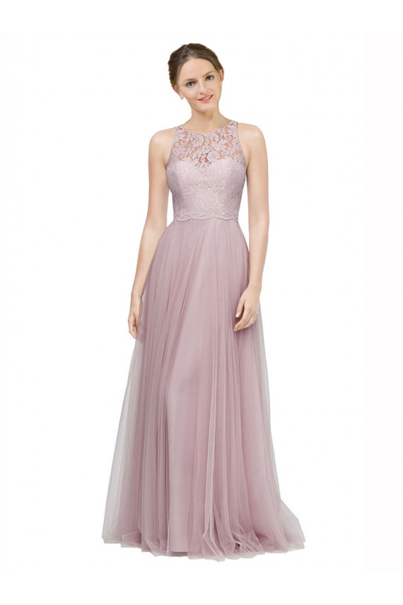 Sweetheart Tulle & Lace Sleeveless Light Lilac Bridesmaid Dress Edinburgh