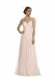 Spaghetti Straps Tulle Sleeveless Pink Bridesmaid Dress Edinburgh