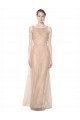 Illusion Neck Tulle Sleeveless Blush Bridesmaid Dress Edinburgh