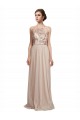 Halter Neck Tulle Sleeveless Nude Bridesmaid Dress Edinburgh