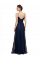 Spaghetti Straps Tulle & Lace Sleeveless Dark Navy Bridesmaid Dress Edinburgh