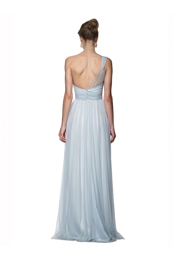 One Shoulder Tulle Sleeveless Mist Bridesmaid Dress Edinburgh