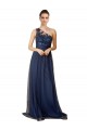 One Shoulder Tulle Sleeveless Dark Navy Bridesmaid Dress Edinburgh