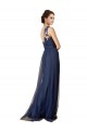 One Shoulder Tulle Sleeveless Dark Navy Bridesmaid Dress Edinburgh
