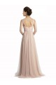 Square Neck Tulle Sleeveless Nude Bridesmaid Evening Dress Edinburgh